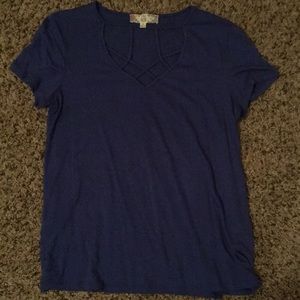 Royal blue short sleeved shirt